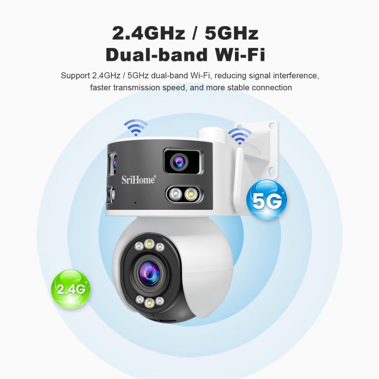SriHome SH055B 8MP HD Multi-lens Super Wide Angle Panoramic PTZ Dome Camera SriHome SH055B 8MP HD Multi-lens Super Wide Angle Panoramic PTZ Dome Camera